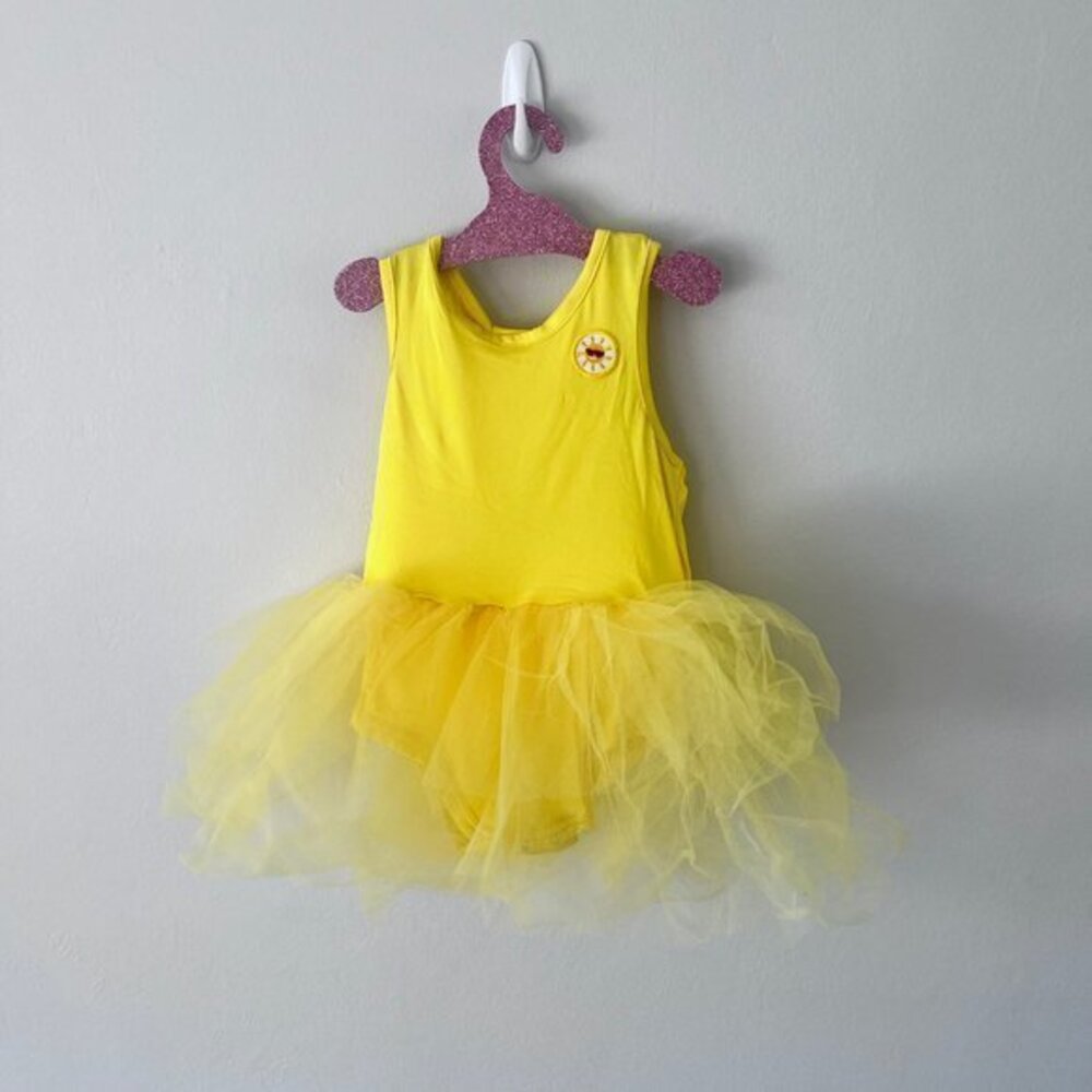 NWT iloveplum x care bears b.a.e. tutu dress - 'funshine' yellow - 6Y